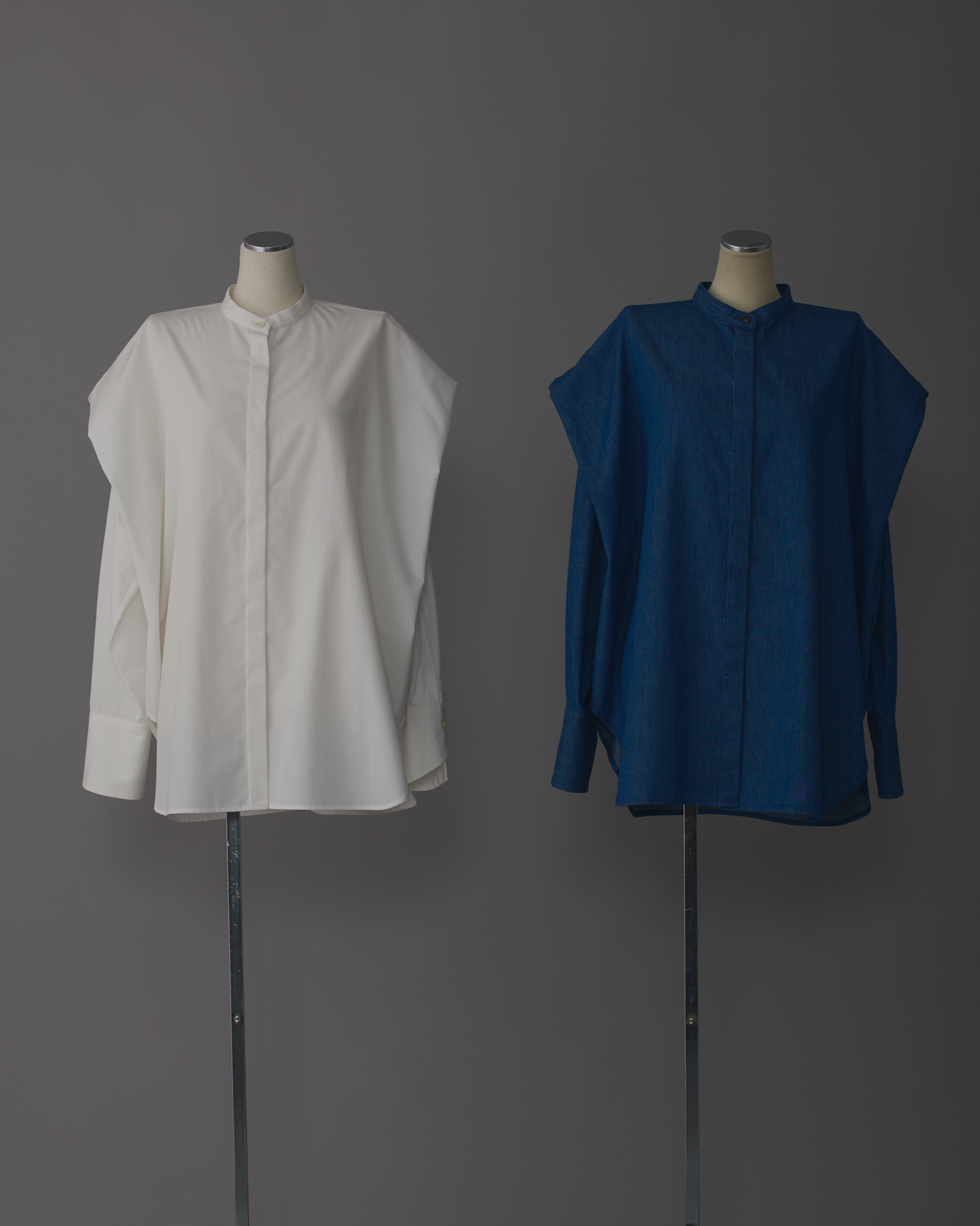 2way sleeves shirt white