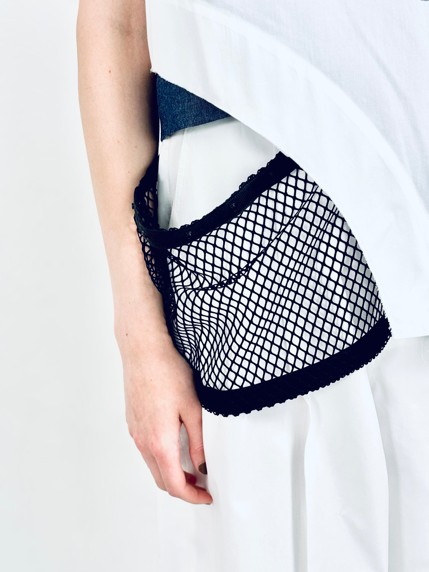 mesh camisole short denim