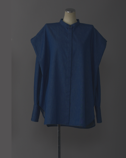 2way sleeves shirt denim