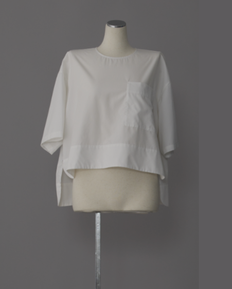 T blouse short White