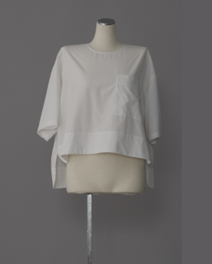T blouse short White