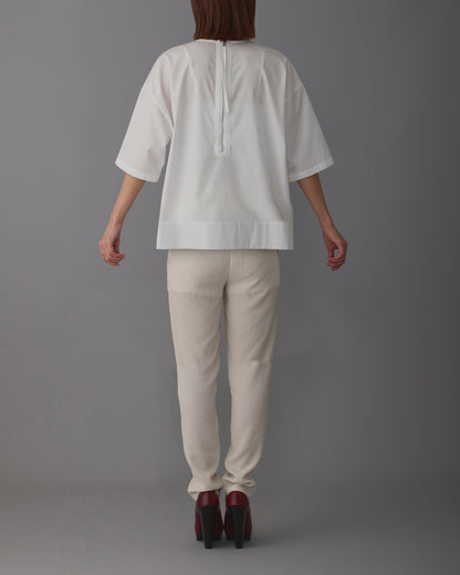 T blouse short White