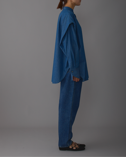 2way sleeves shirt denim