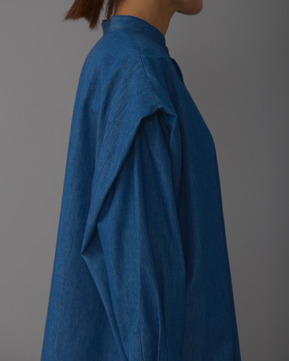 2way sleeves shirt denim