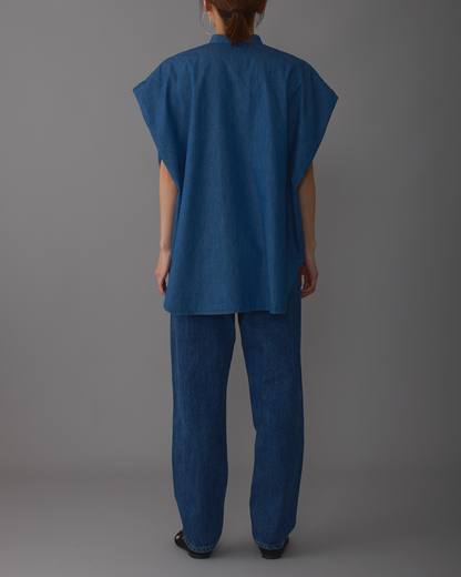 2way sleeves shirt denim