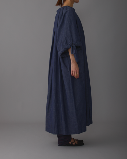 gather blouse denim