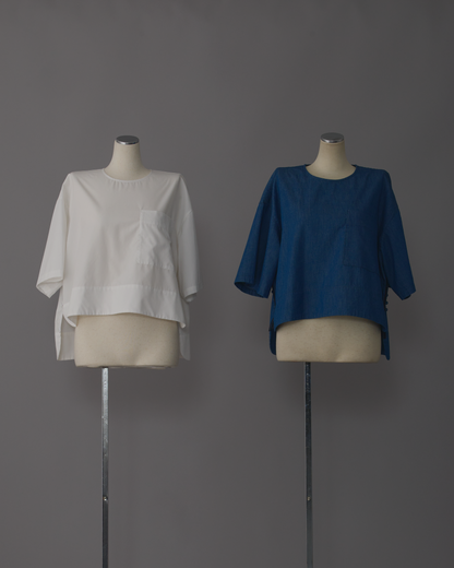T blouse short White