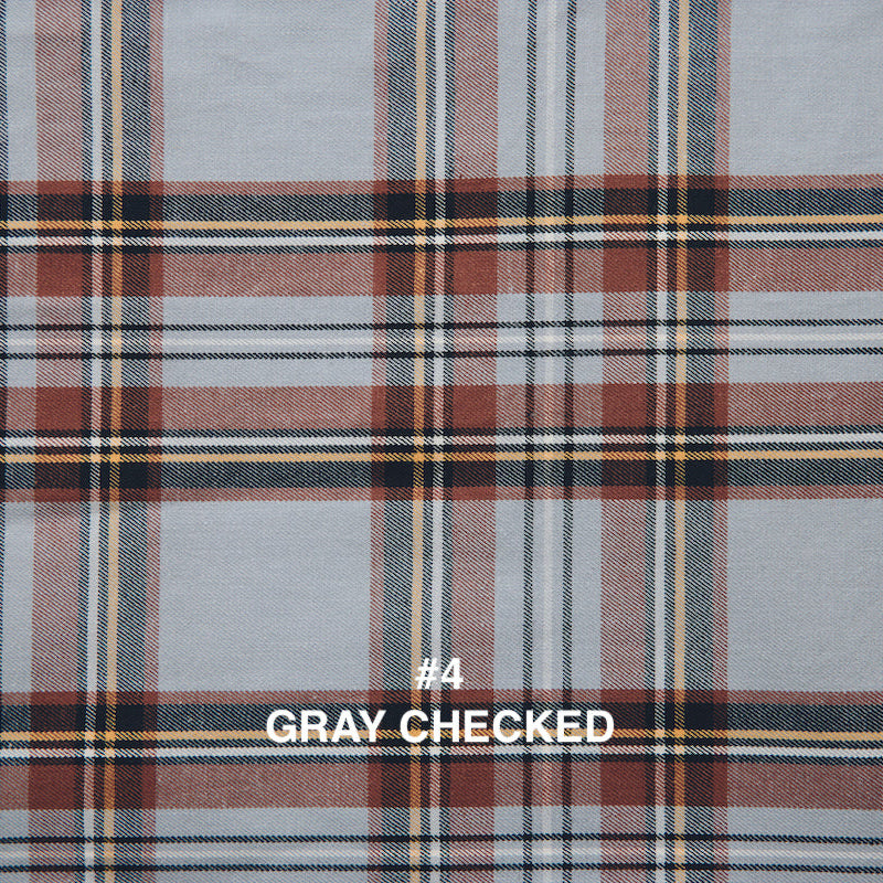 checked sleeveless big collar top