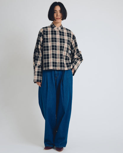 huge checked shirt  short length