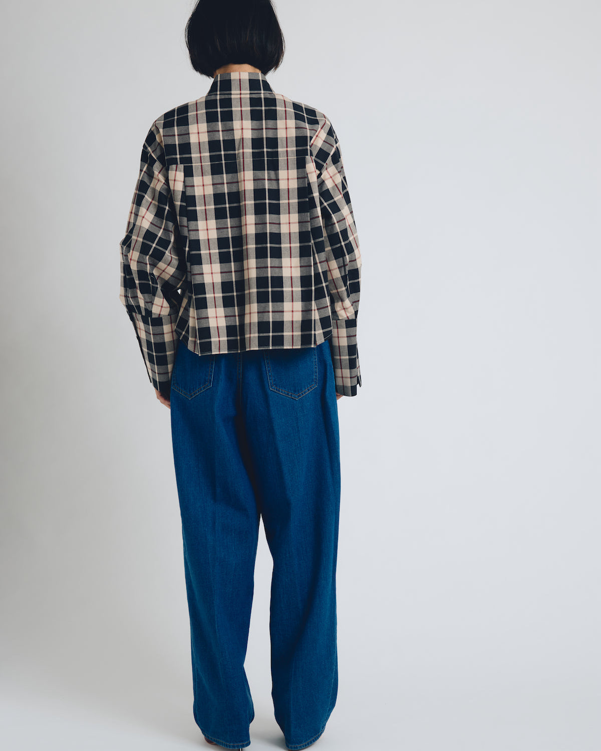 huge checked shirt  short length