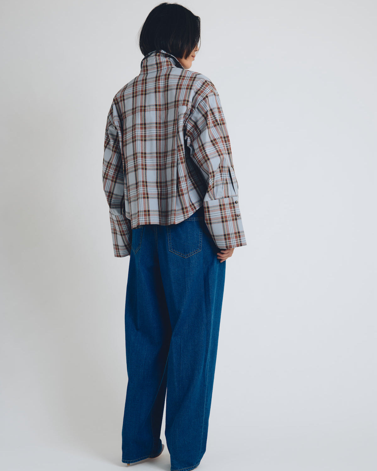 huge checked shirt  short length