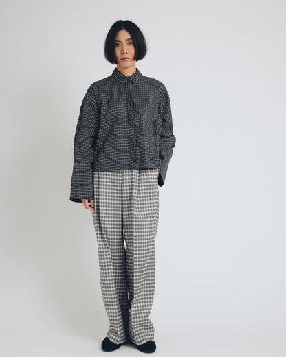 huge checked shirt  short length