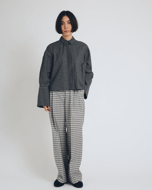 huge checked shirt  short length