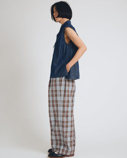 sleeveless big collar top