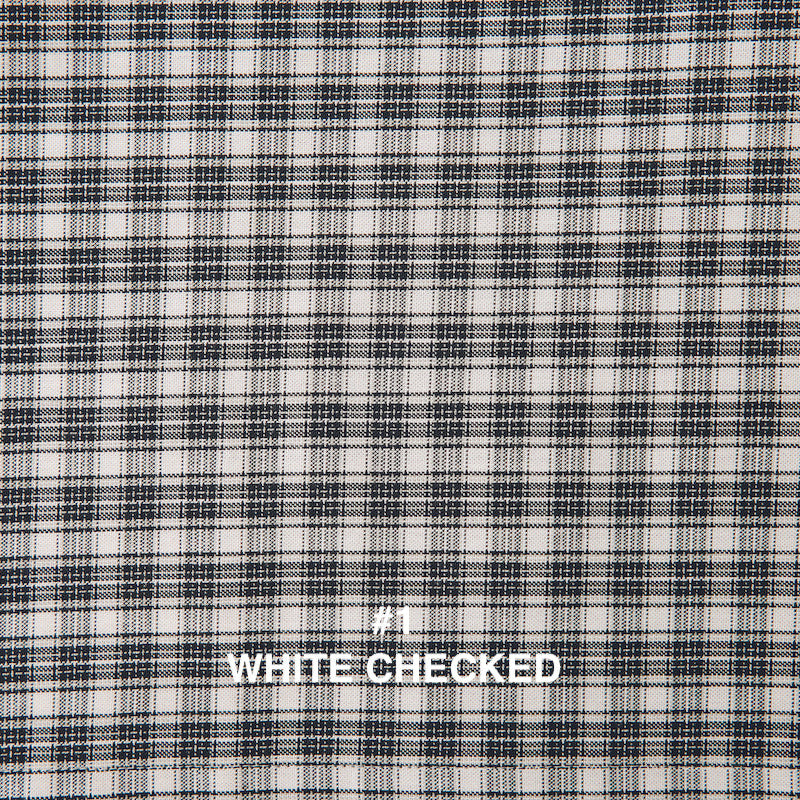 checked sleeveless big collar top