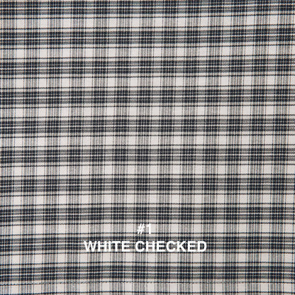 checked sleeveless big collar top