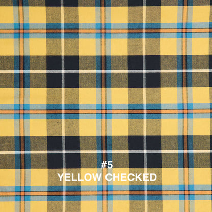 checked sleeveless big collar top