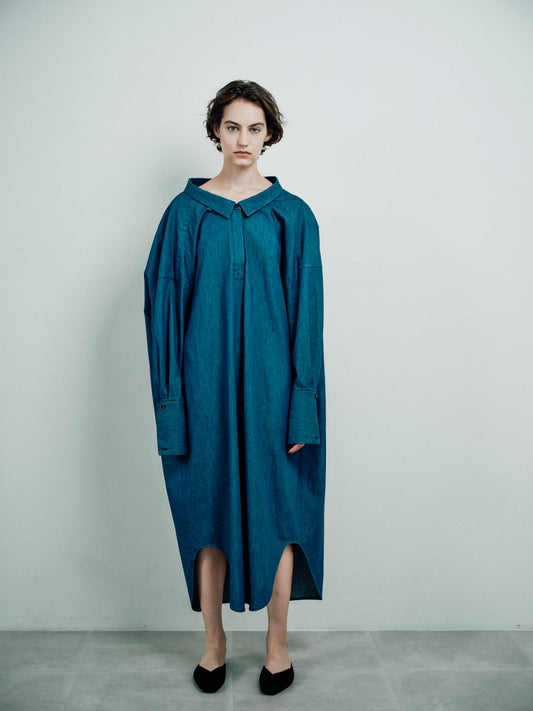 deformed long shirt denim