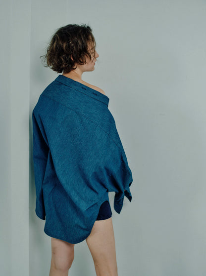 deformed denim shirt