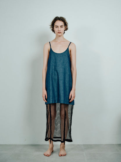 mesh camisole long denim