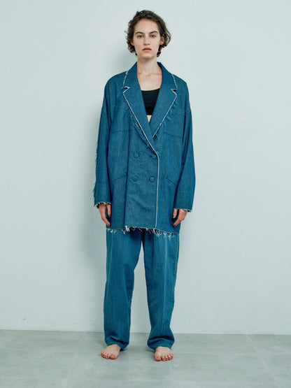 cut off  shirt jacket denim