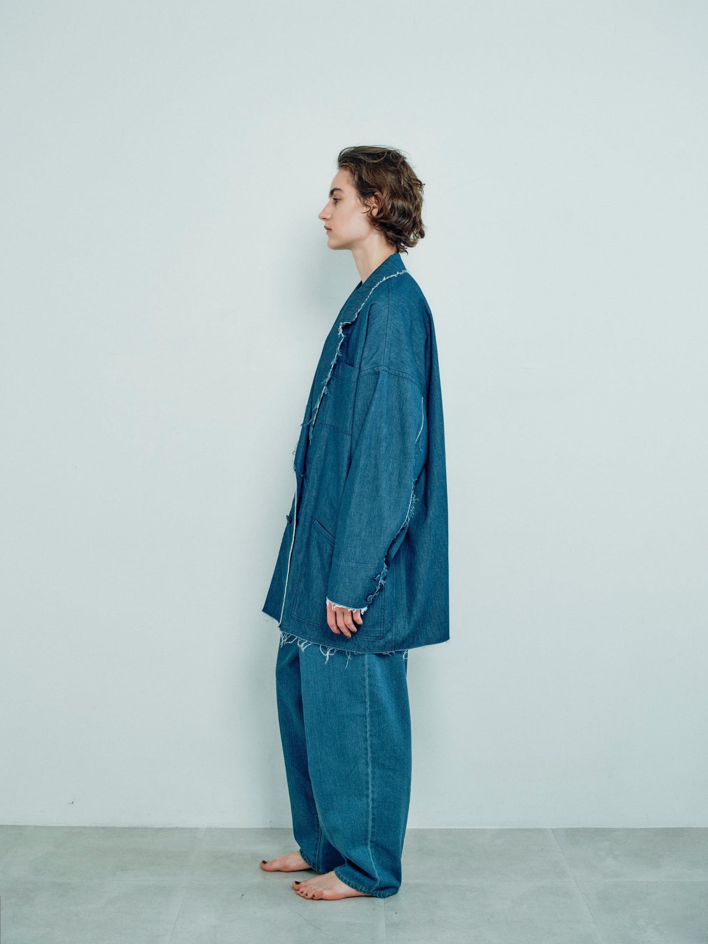 cut off  shirt jacket denim