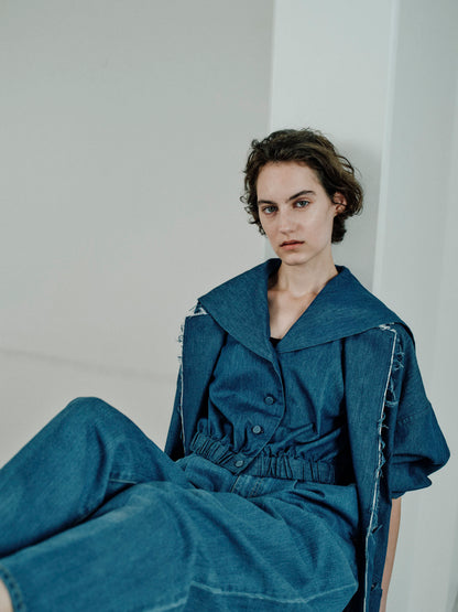 cut off  shirt jacket denim