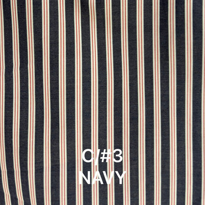 striped 2way sleeves shirt