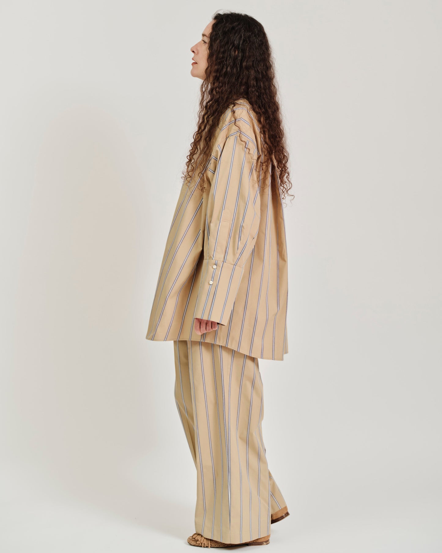 striped huge long shirt
