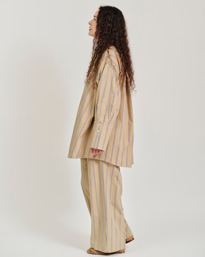 striped huge long shirt