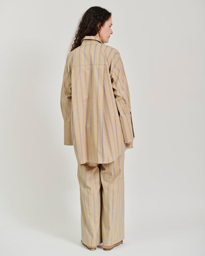 striped huge long shirt
