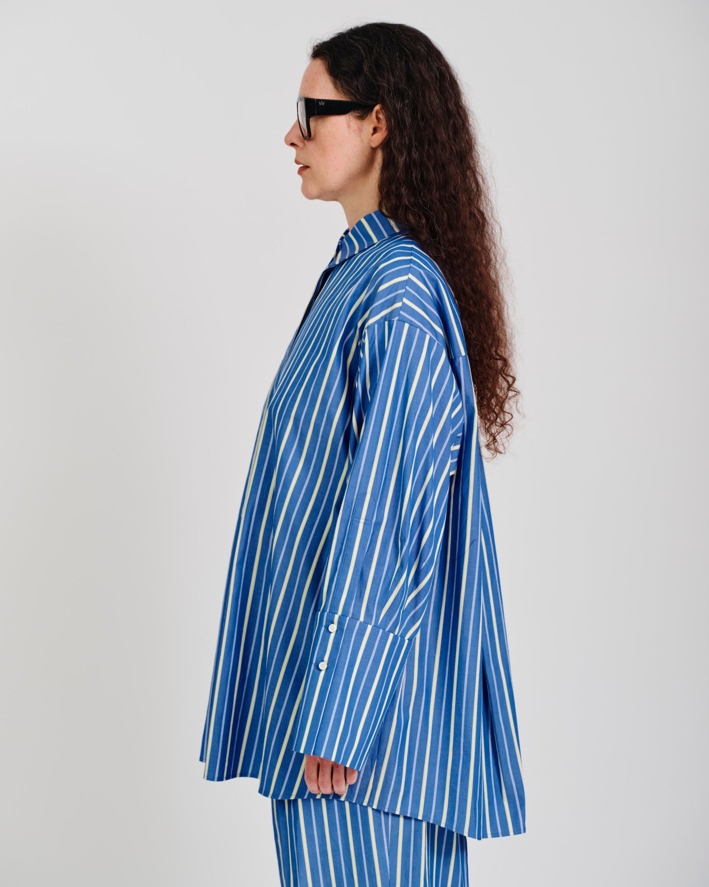 striped huge long shirt