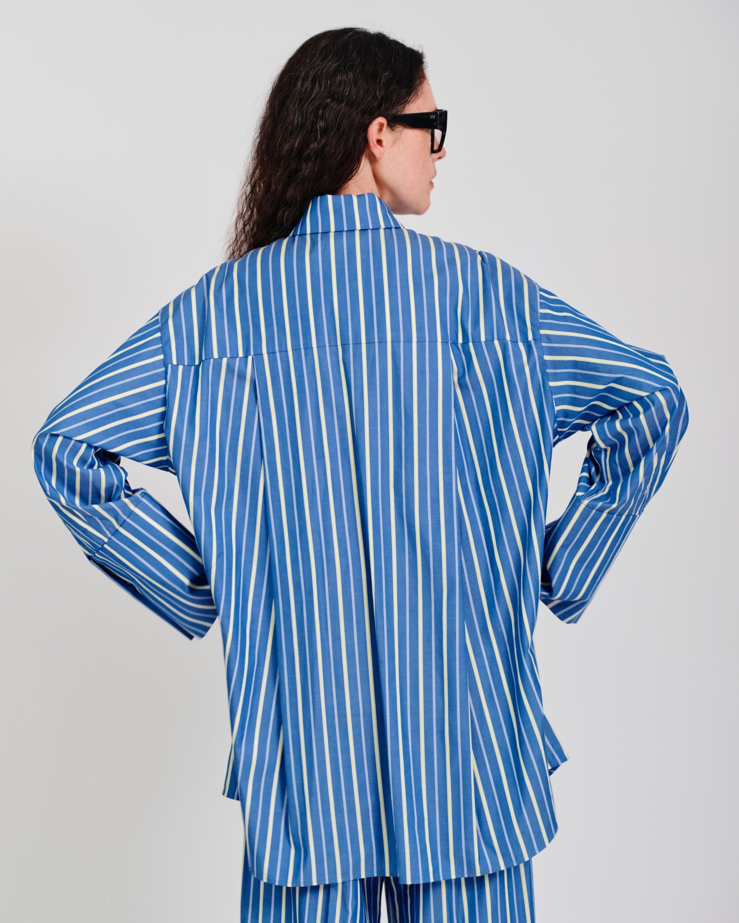 striped huge long shirt