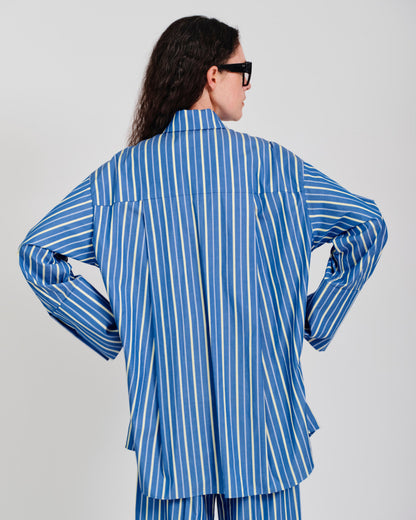striped huge long shirt
