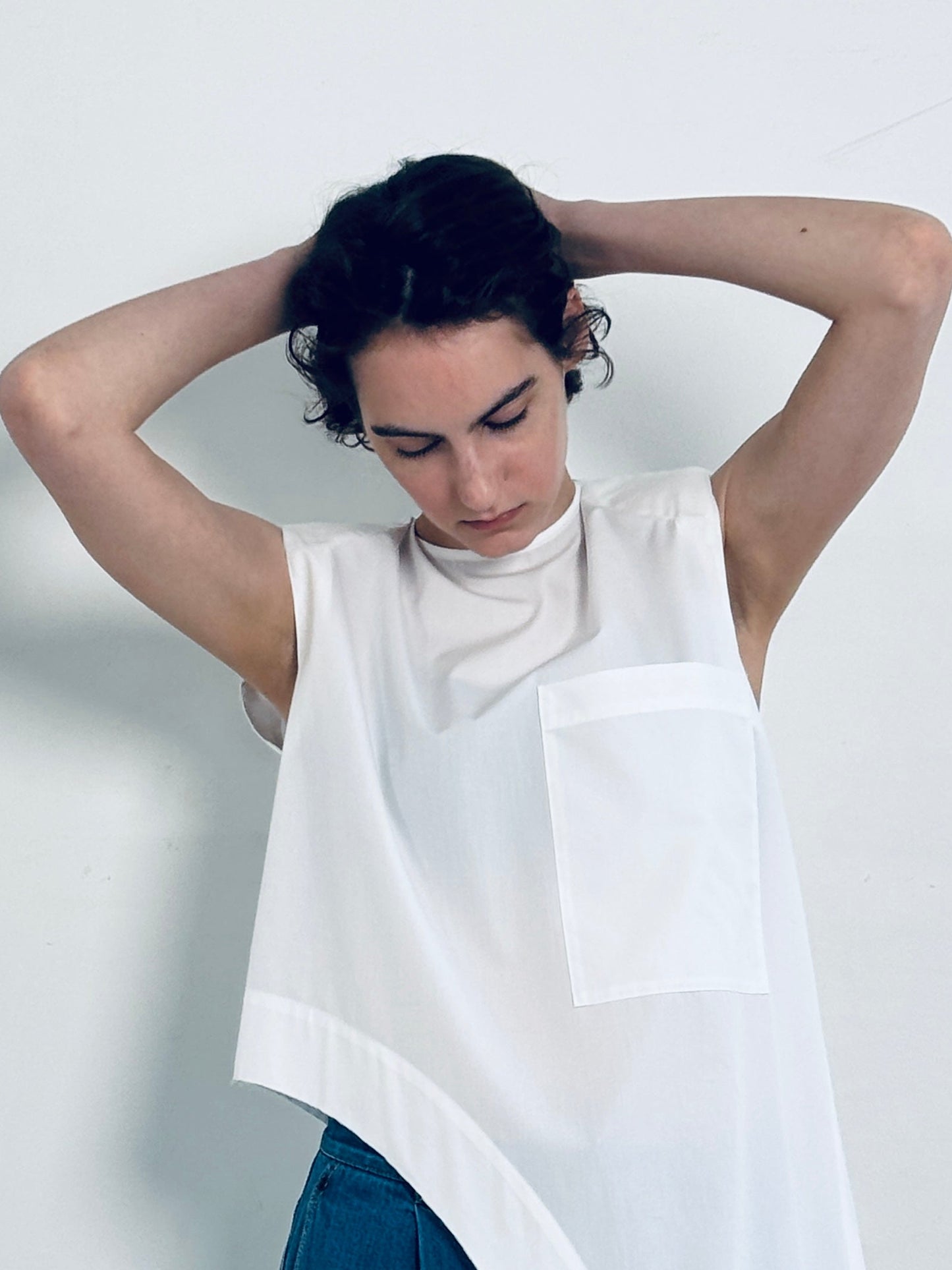 padded cropped shirt