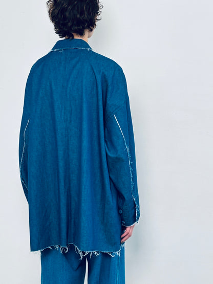 cut off  shirt jacket denim