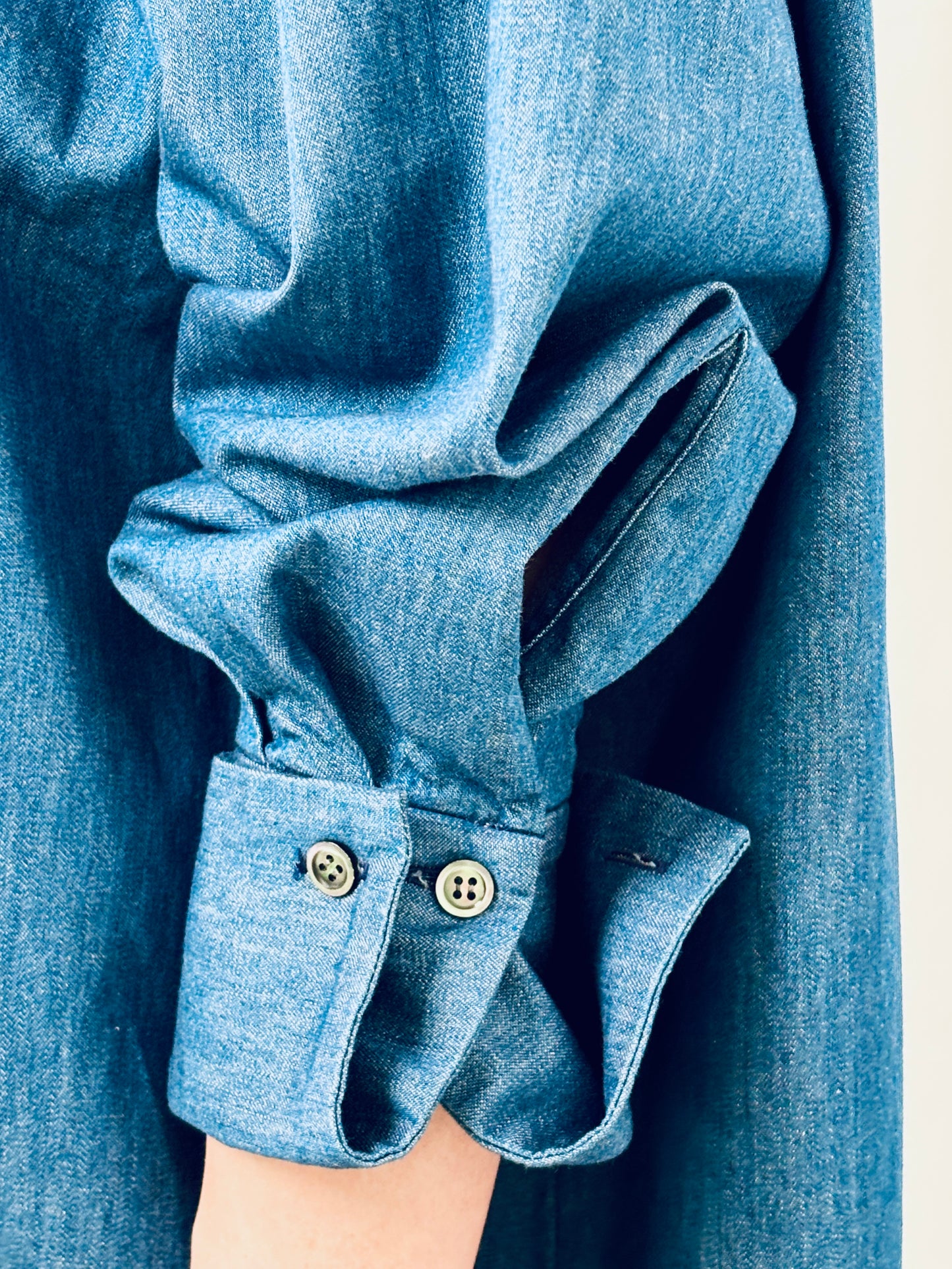 deformed long shirt denim