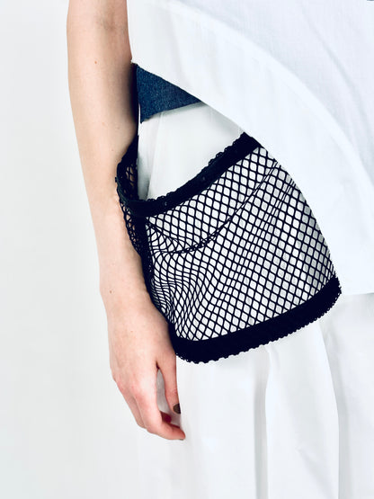 mesh camisole short denim