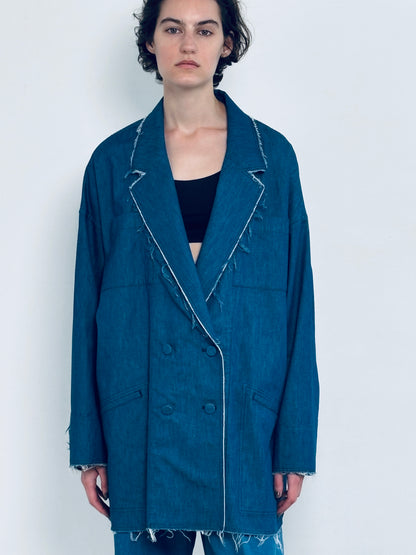 cut off  shirt jacket denim