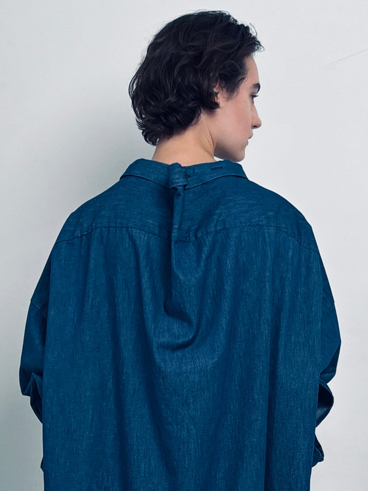 deformed denim shirt