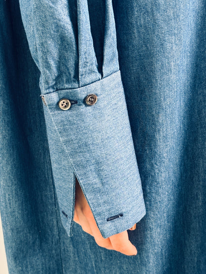deformed long shirt denim