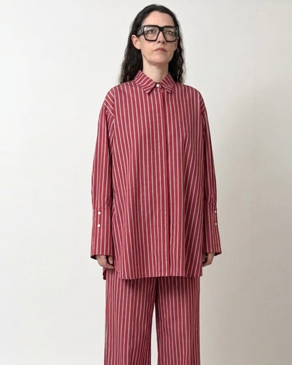striped huge long shirt